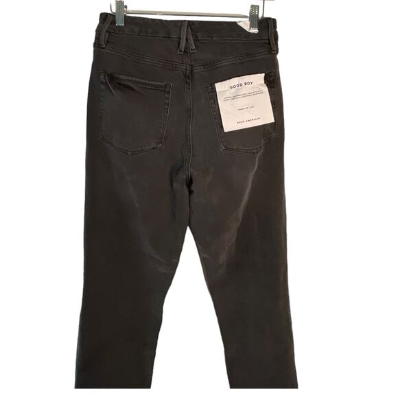 Good American Women's Black Good Boy Straight Leg Jeans Size 8/29 - Picture 2 of 7